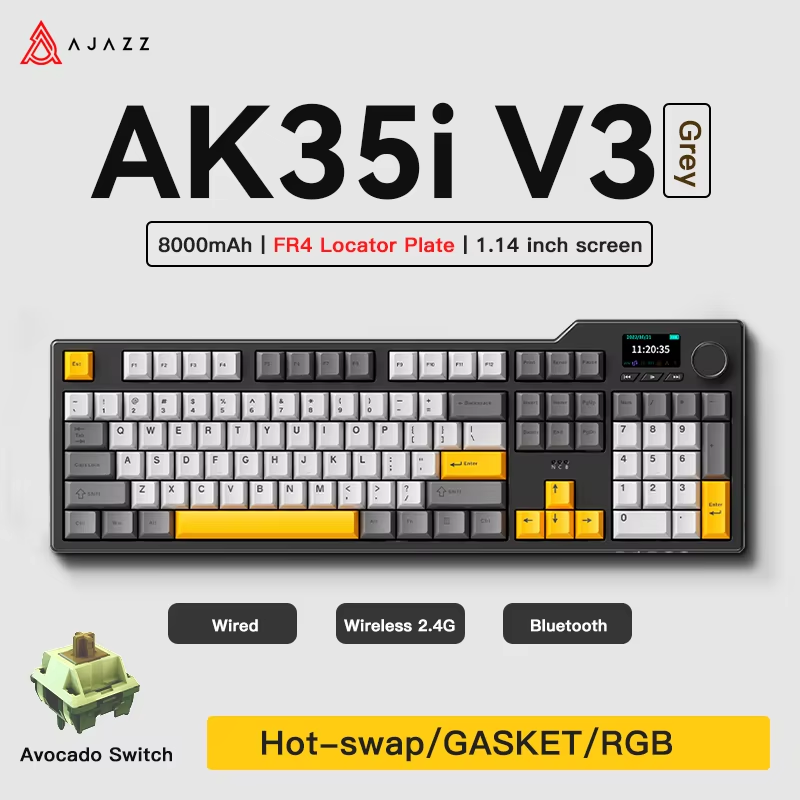 Gaming Keyboard Hot Swappable - Tastiera da gaming Ajazz AK35I V3
