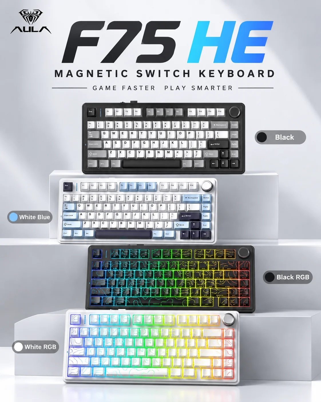 Gaming Keyboard No Rgb - Tastiera meccanica da gaming AULA F75